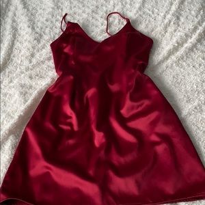 Red tank dress